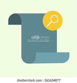 Search with a magnifying glass. 
