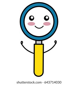 search magnifying glass comic character
