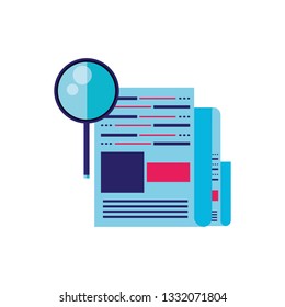 search magnifying glass with document