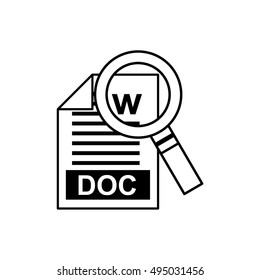 search magnifying glass with electronic file vector illustration design