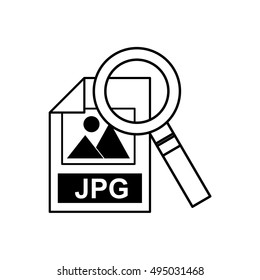 search magnifying glass with electronic file vector illustration design