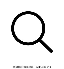 Search magnifying glass flat icon for apps and websites. Vector 10 eps.
