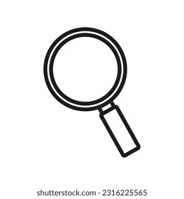 Search magnifying glass flat icon for apps and websites