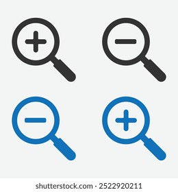 Ícone de vidro plano de lupa de pesquisa para aplicativos e sites. Lupa de lupa. Ícone isolado do vetor. Vetor do ícone de pesquisa. Sinal de lupa da lupa. Ícone de zoom