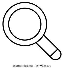 Search magnifying glass flat icon for apps and websites. 
