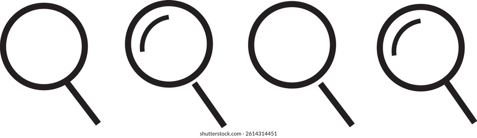 Search for a magnifying glass flat icon. Vector isolated icon. Search icon vector Search Icon vector illustration
