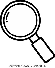 Search magnifying glass flat simple icon for apps and websites.