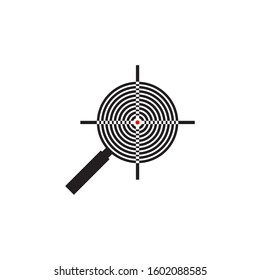 Search magnifying glass icon logo design inspiration vector template