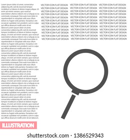 search magnifying glass icon. lorem ipsum Flat Design JPG