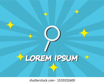 search magnifying glass icon. lorem ipsum Flat Design JPG