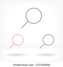 search magnifying glass icon. lorem ipsum Flat Design JPG