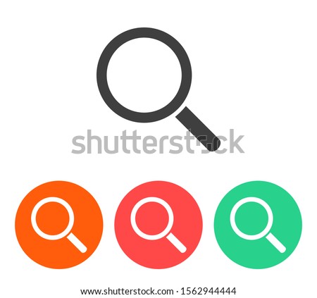 search magnifying glass icon. lorem ipsum Flat Design JPG