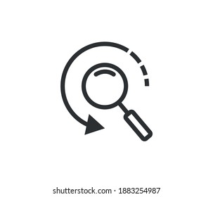 Search Magnifying glass icon symbol. Vector illustration

