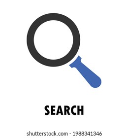 search, magnifying glass icon vector