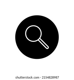 Search, Magnifying glass icon vector in circle button