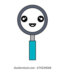 search magnifying glass kawaii character