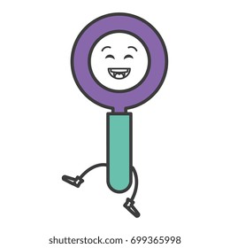 search magnifying glass kawaii character