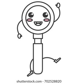 search magnifying glass kawaii character