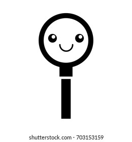 search magnifying glass kawaii character