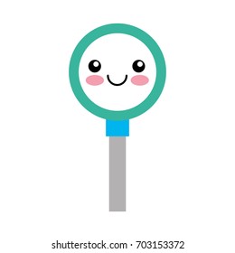 search magnifying glass kawaii character
