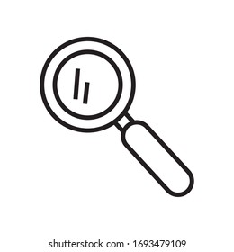 search magnifying glass line style icon vector illustration design