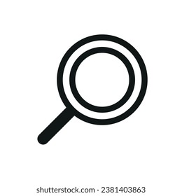 Search magnifying glass outline vector icon, linear style sign isolated on white background. Editable stroke design