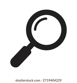 Pesquisar lupa ícone de vetor preto sólido ícone branco isolado fundo procurar ferramenta de descoberta símbolo gráfico design ilustração