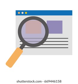 search magnifying glass with template