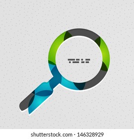 Search magnifying glass vector concept