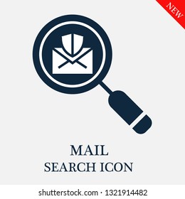 search Mail icon. Editable search Mail icon for web or mobile.