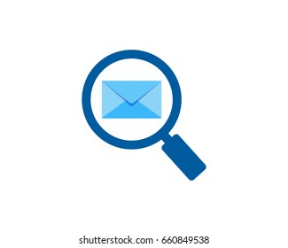 Search Mail Icon Logo Design Element