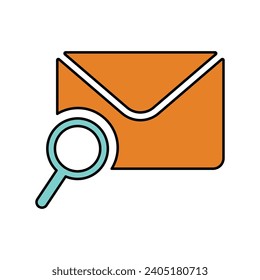 Search mail, mail, search icon, Perfect use for print media, web, stock images, commercial use or any kind of design project.