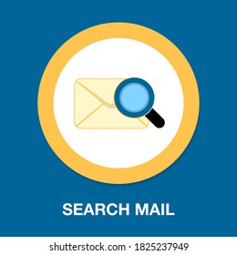 search mail vector icon. E-mail icon, Envelope illustration, message