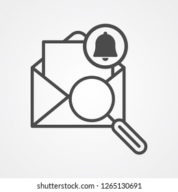 Search mail vector icon sign symbol