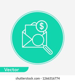 Search mail vector icon sign symbol