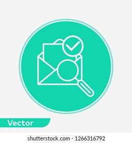 Search mail vector icon sign symbol