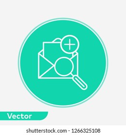 Search mail vector icon sign symbol
