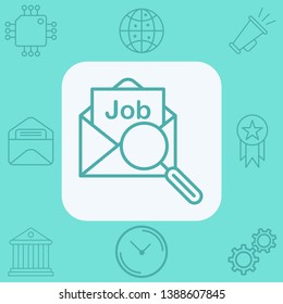 Search mail vector icon sign symbol
