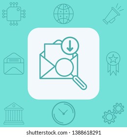 Search mail vector icon sign symbol