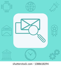 Search mail vector icon sign symbol