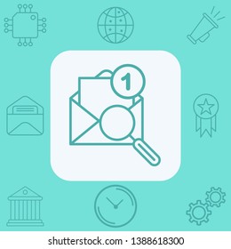Search mail vector icon sign symbol