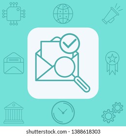 Search mail vector icon sign symbol