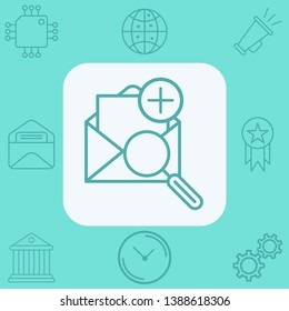 Search mail vector icon sign symbol