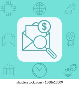 Search mail vector icon sign symbol