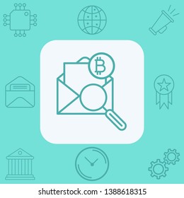 Search mail vector icon sign symbol