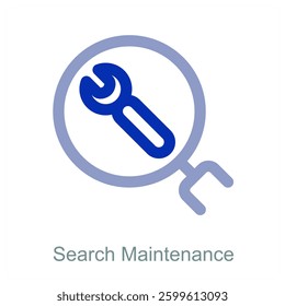 Search Maintenance and find icon concept
