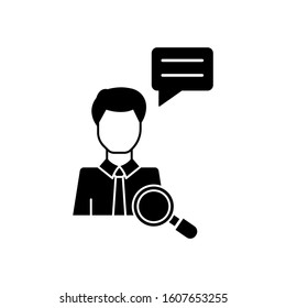 Search Man Chat Icon Simple Business Stock Vector Royalty Free