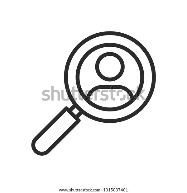 Search Man Icon Stock Vector Royalty Free