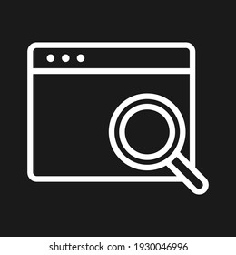 Search, management, content search icon vector image. Can also be used for Web Marketing. Suitable for use on web apps, mobile apps and print media.