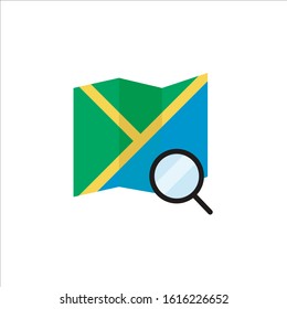 search map flat icon.Vector illustration in a simple style